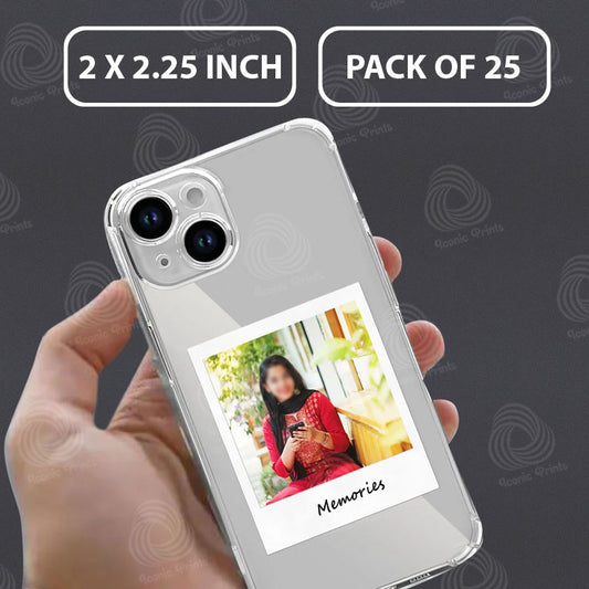 Personalized Gifts Polaroid Photo Prints Customized (Pack of 25) – 2 x 2.25 inch | Cute & Mini Keepsake for Couples, Family & Friends