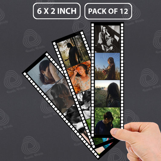 Personalized Photo Reel Strips – Pack of 12 Premium Glossy Prints