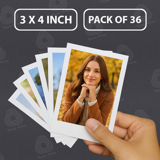 Personalized Gifts Polaroid Photo Prints Customized (Pack of 36) – 3x4 inch | Best Gift for Couples, Family & Friends